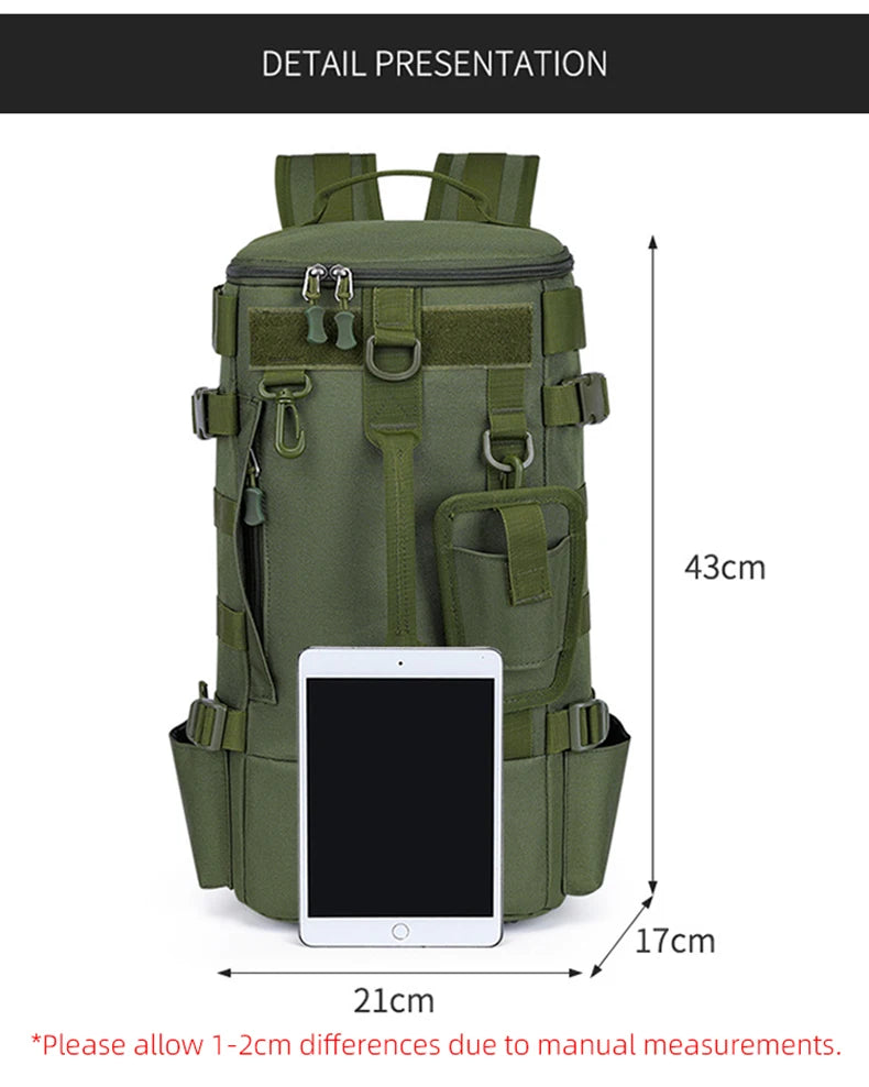 Tactical Fishing Backpack with Rod Holders