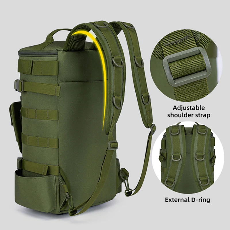 Tactical Fishing Backpack with Rod Holders