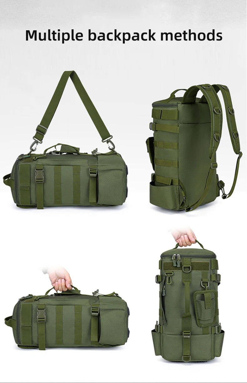 Tactical Fishing Backpack with Rod Holders